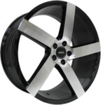 Автомобильные диски VISSOL V-080L 8,5x19 5*120 Et:15 Dia:74,1 black-with-machined-face