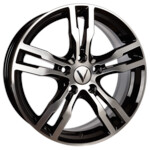 Автомобильные диски Вектор В193 7x17 5*112 Et:49 Dia:57,1 алмаз черный