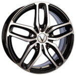 Автомобильные диски Вектор В199 6,5x17 4*100 Et:43 Dia:60,1 Алмаз черный