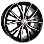 Автомобильные диски Вектор B210 7x17 5*112 Et:43 Dia:57,1 алмаз черный