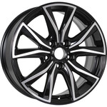 Автомобильные диски KDW KD1722 7x17 5*114,3 Et:45 Dia:67,1 Black Front Polished