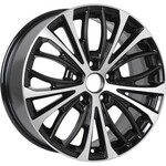 Автомобильные диски KDW KD1723 7,5x17 5*114,3 Et:46 Dia:67,1 Black Front Polished