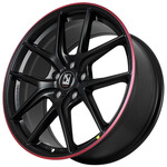 Автомобильные диски KoKo Kuture SL547 9,5x19 5*112 Et:35 Dia:66,6 Full Matte Black + Red Lip