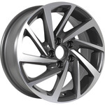 Автомобильные диски KDW KD1530 6x15 5*100 Et:38 Dia:57,1 Grey Front Polished