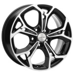 Автомобильные диски Khomen 1702 7x17 5*110 Et:46 Dia:63,3 Black-FP
